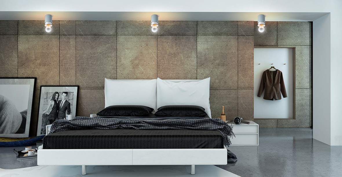 Twister Living Lampa sufitowa – Łatwy montaż, brak śrub, wystarczy jeden hak, chronione patentem, E27 – Taupe