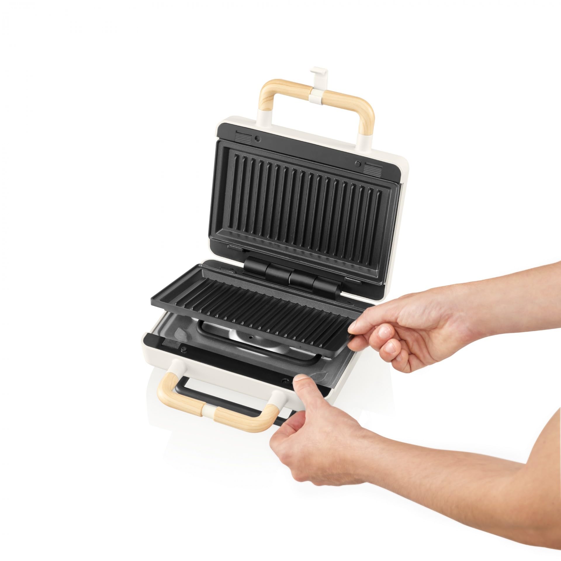 GRILL PANINI FLAMA 4961FL 22,5X13 PLAQUES EXTRAIB.BCO