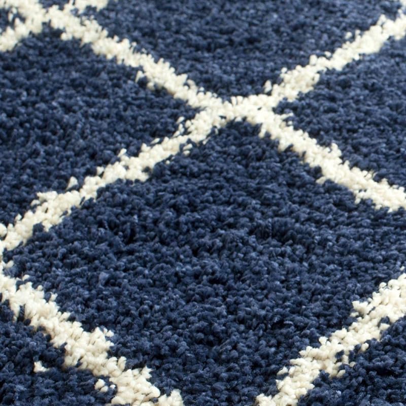Image of Polyester Fluffy Fur Rugs & Modern Shaggy Floor Carpets for Living Room,Sofa Area,Hall,Kids Room,Guest Room | Elegent Bedside Runners for Besdroom(2x5 Feet Blue Box)