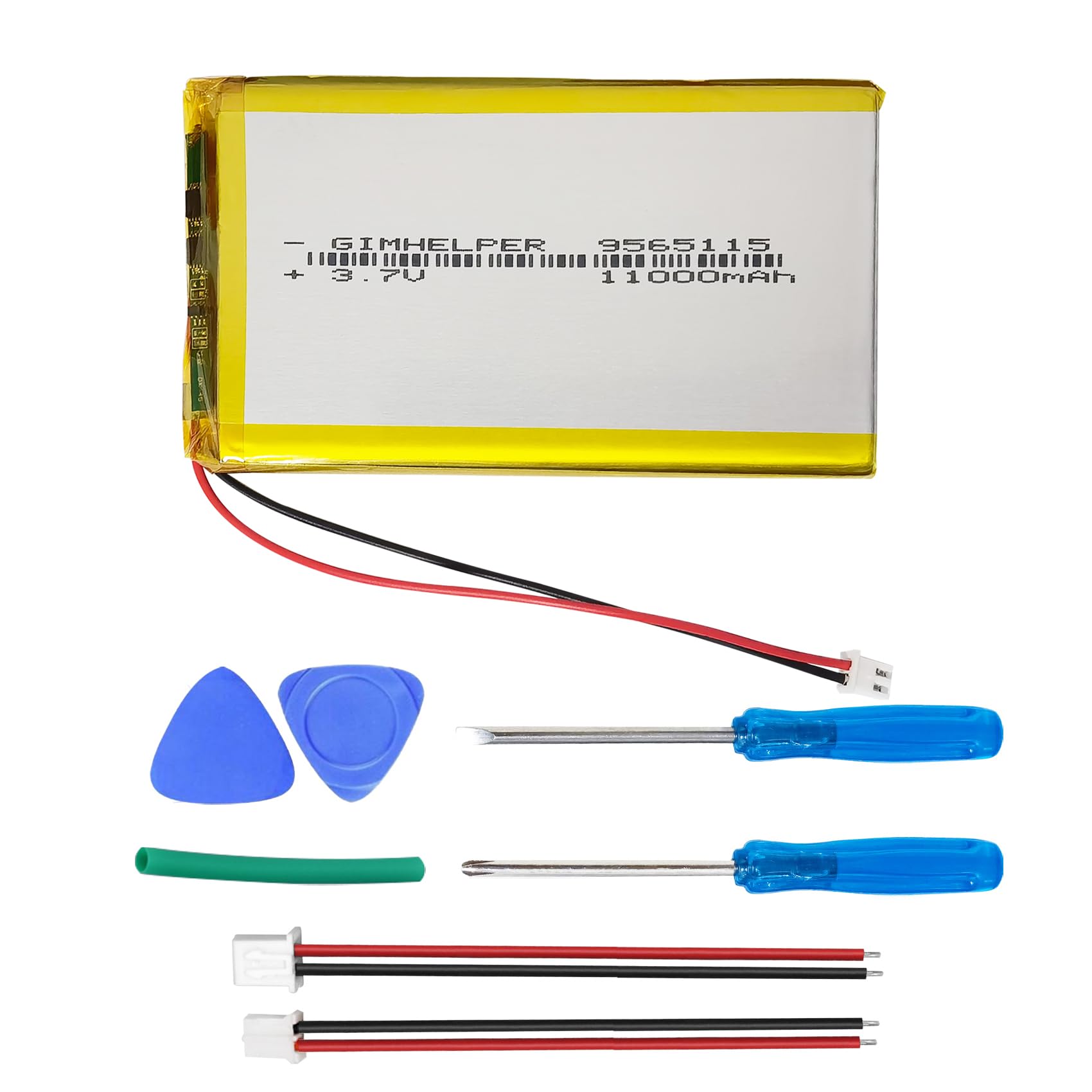 3.7v Lipo Battery 11000mAh Compatible for Multiple Device Raspberry Pi UPS Board 11000mAh Lithium Rechargeable Battery with PH2.54 & PH2.0A Plug 11000mah 3.7v Li-ion Rechargeable Batteries (1)