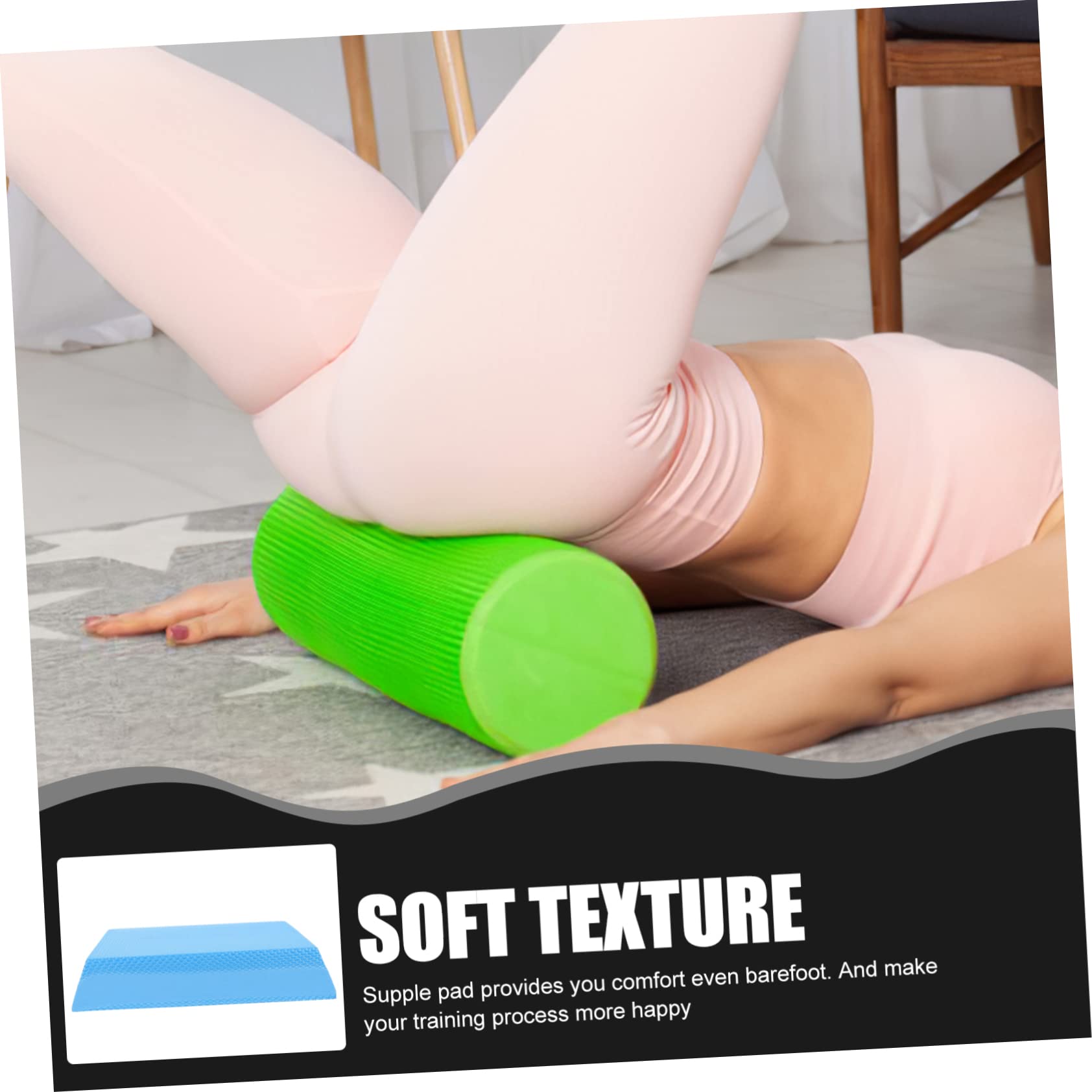 TOYANDONA Cojín de Yoga para Entrenamiento de Equilibrio, TPE Azul Portátil