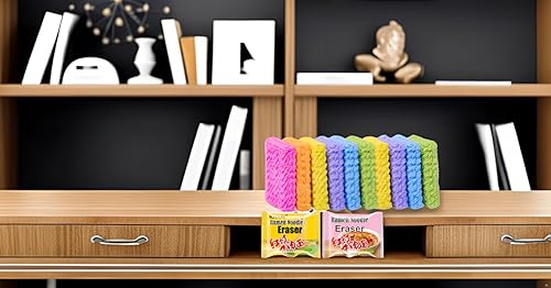 Miniatura 3 de RONDURE Lindos borradores para niños, mini comida a granel, paquete de 16 borradores de fideos ramen picantes para estudiantes, recompensas de aula