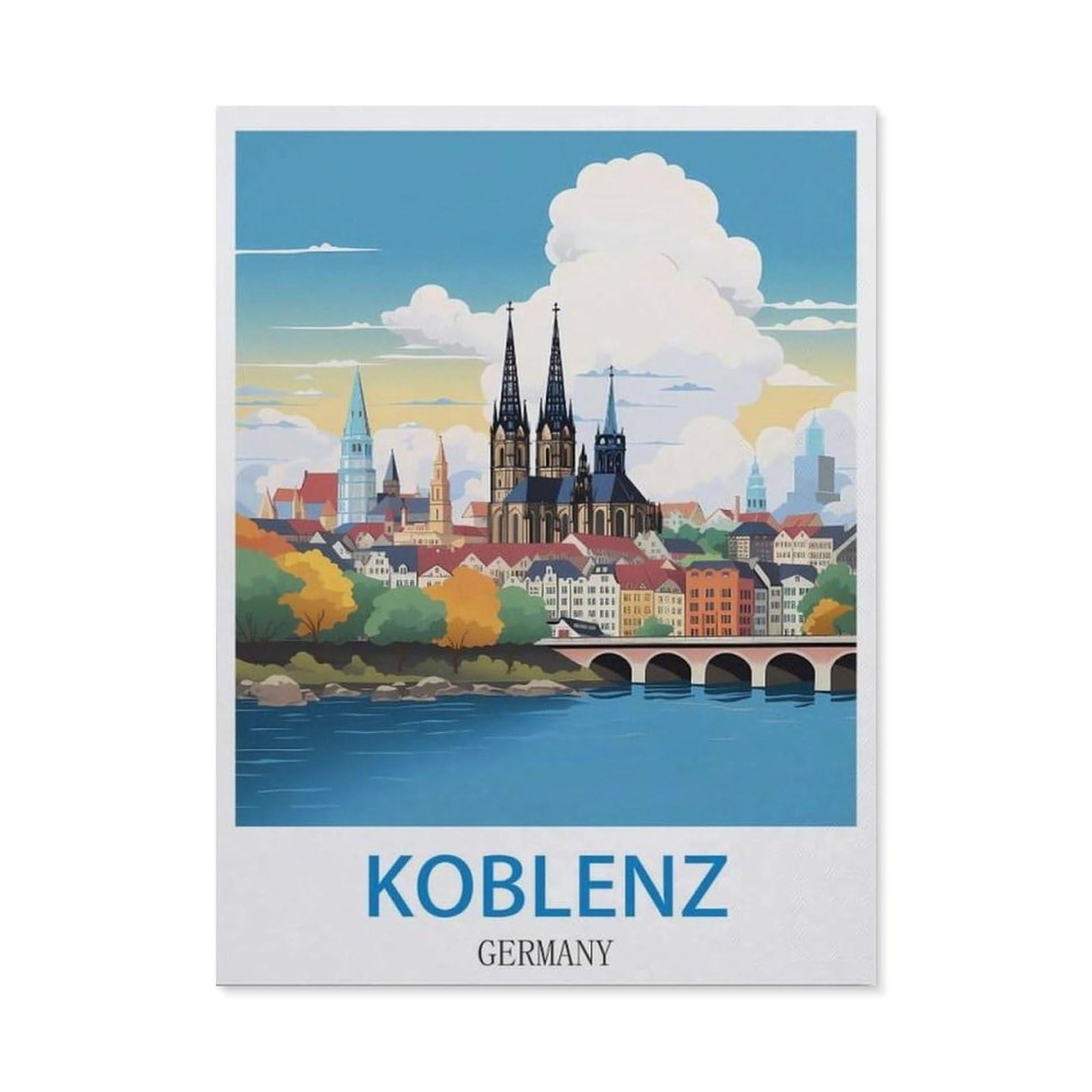 BEAYODKP Diamond Painting，Koblenz Germany（40x50cm）