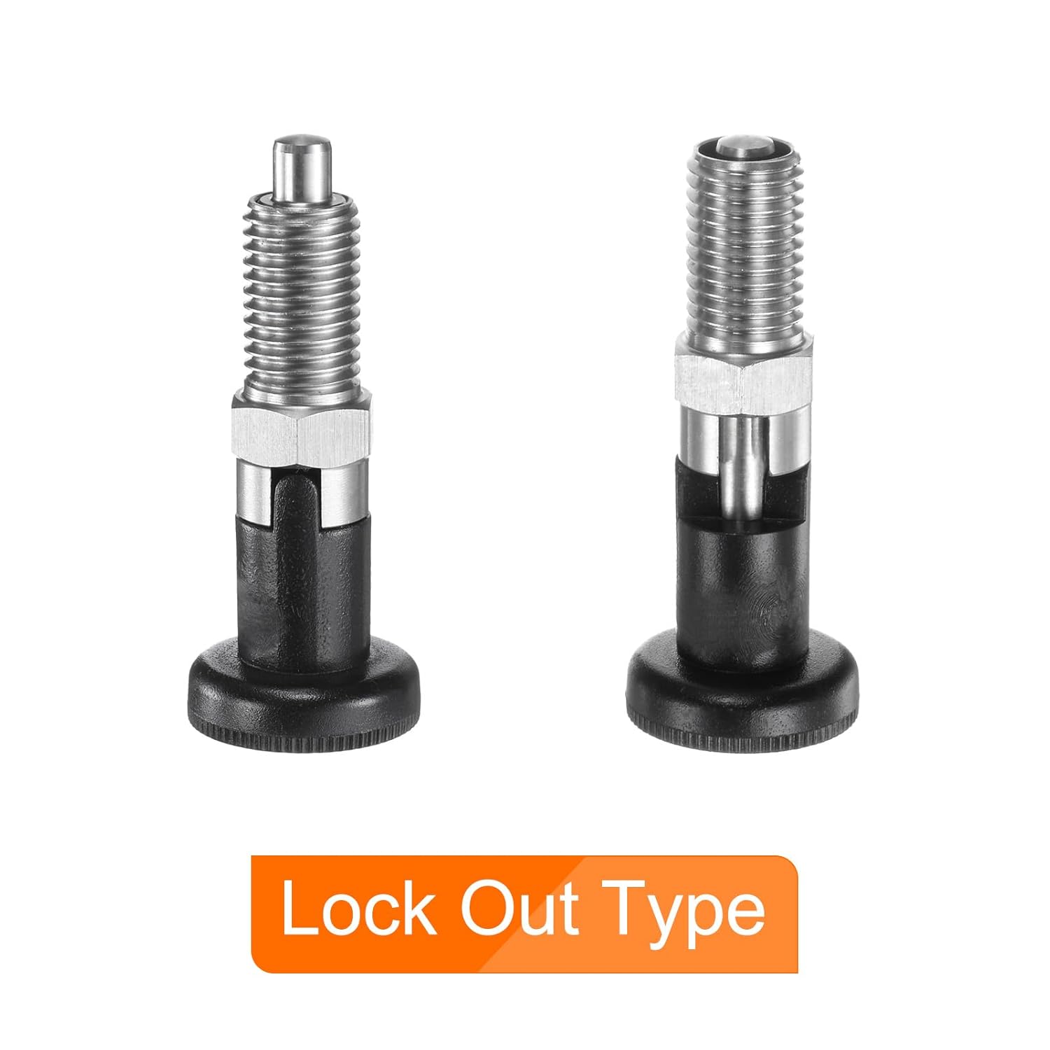 HARFINGTON 3pcs Push Fit Ball Nose Spring Plunger M12x1.5 Thread Length 6mm Pin Dia Stainless Steel Self-Locking Plunger Retractable Index Plunger for Industrial Equipment