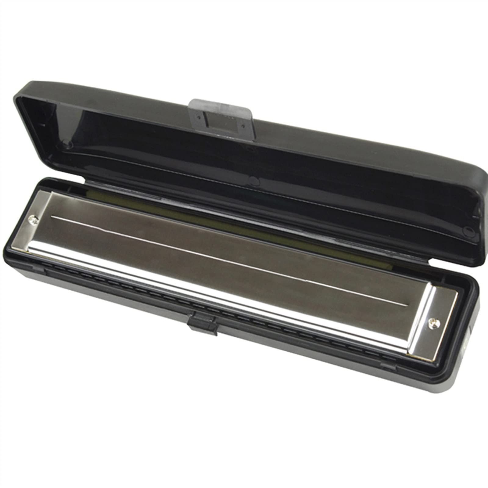 Profesjonalny Harmonijka Tremolo Harmonica 24 Otwory Mosiężne Stroiki Usta Organ ABS Grzebień Instrumenty Muzyczne (Color : Key A)