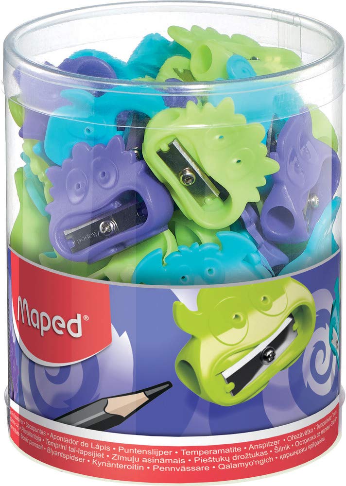 Lot de 65 taille-crayons Maped Vivo Monster fournitures pour dessin et école - 8