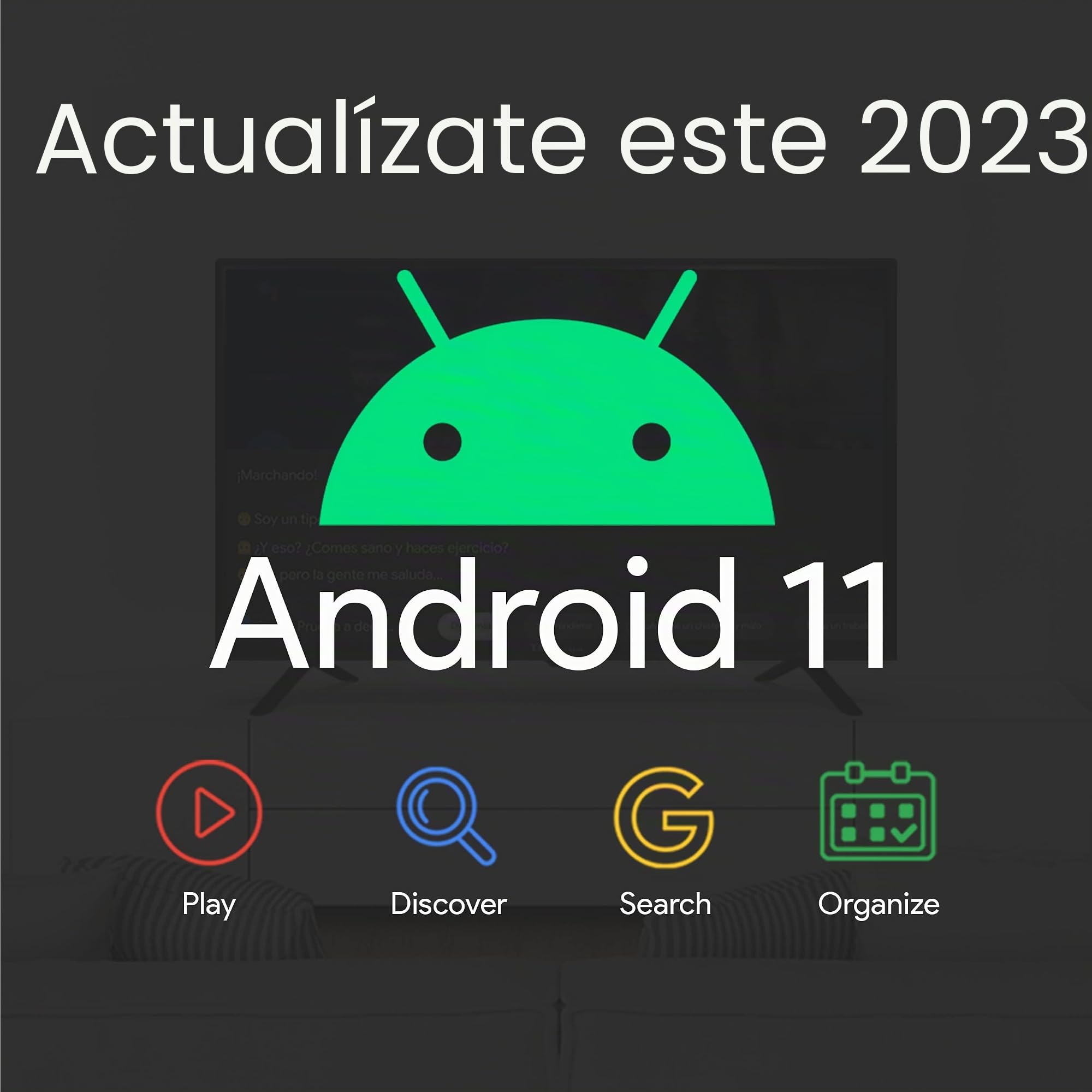 TD Systems - Smart TV 55 Pulgadas 4K Android 11, Control por Voz, televisión TDT HD. Televisor con 3 años de Garantia - PRIME55C14S