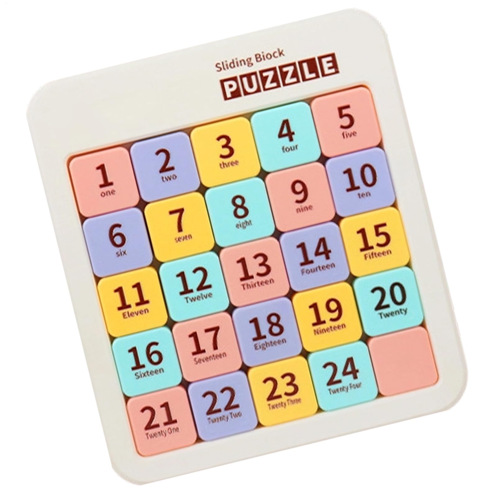 Magnetic Sliding Number Puzzle - 5x5 Grid 19.6x17.4cm Board, Pp Tangram Brain Game | Intelligence Developing Tangram Puzzles, Number Tile Brain Training | 6x6 Sliding Puzzle, Adult Educational Toy