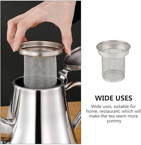 Miniatura 4 de Kichvoe Yerba Mate Cup - Filtro de té de acero inoxidable, tetera de metal, filtro de malla de repuesto, filtro de hojas de té sueltas, cesta más