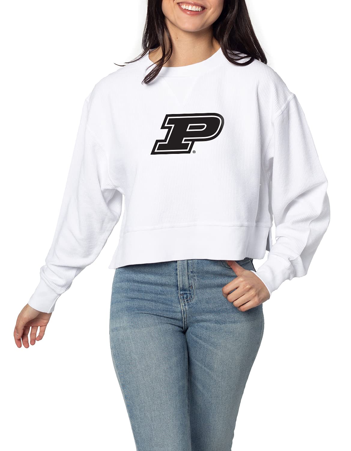 chicka-d NCAA womens Corded Boxy Pullover