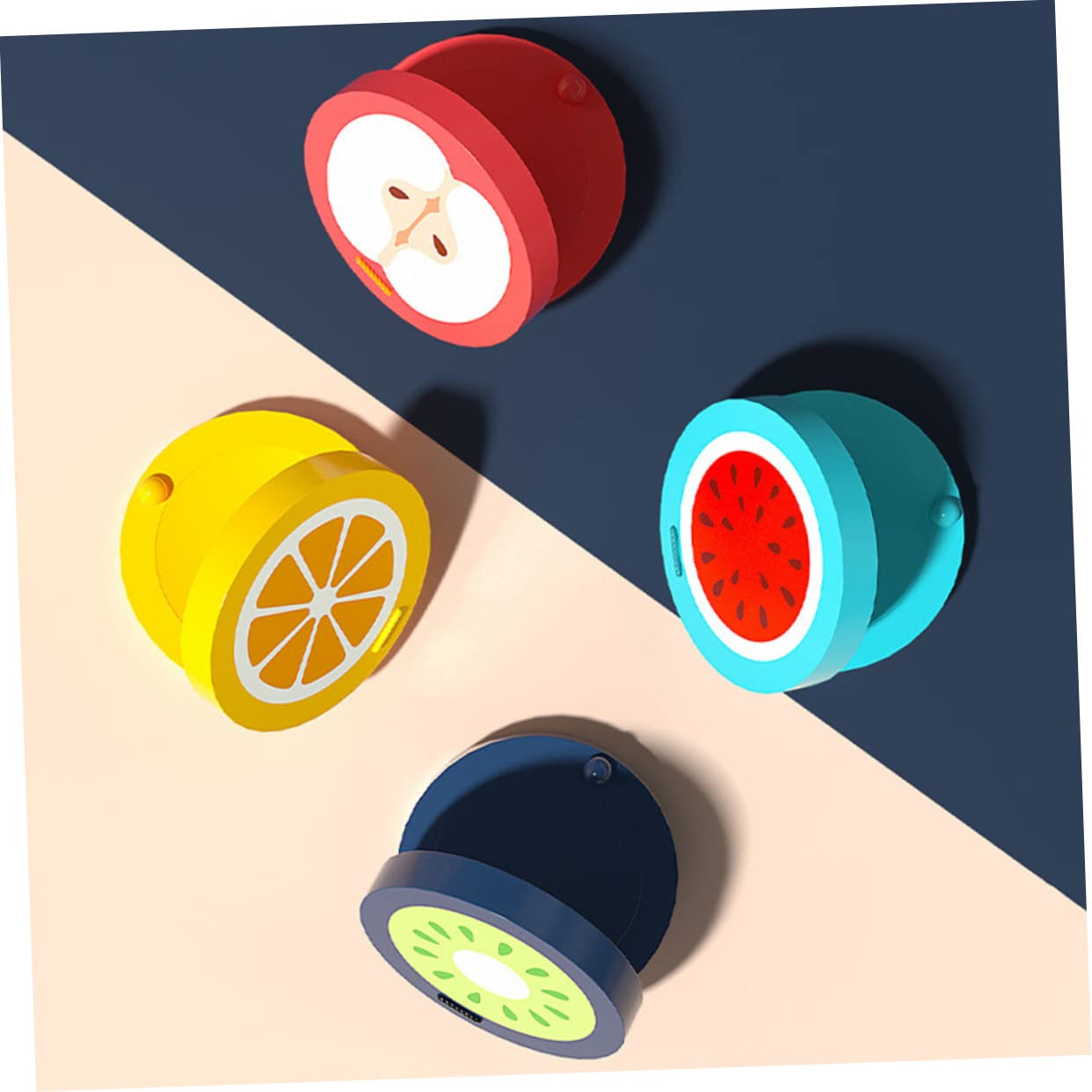 HANABASS 4Pcs Cartoon Fruit Pattern Castanets Percussion for Engaging Musical Instruments for Early Learning Rhythm Development