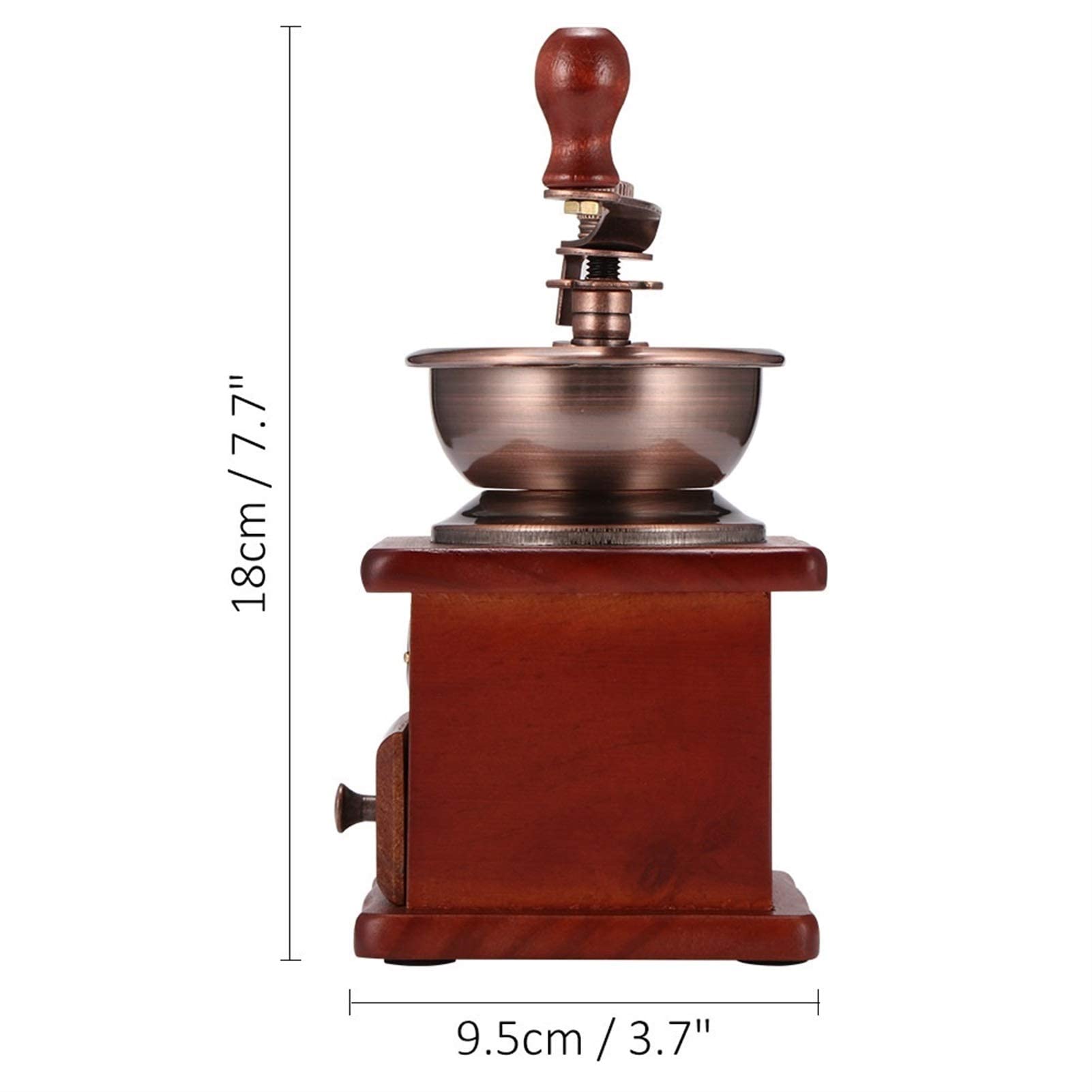 Młynek do ziaren kawy drewniany ręczny młynek do kawy ręczny stal nierdzewna retro kawa przyprawa mini z ceramiką
