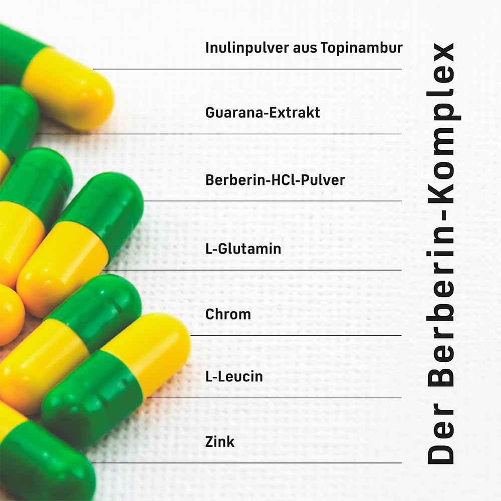 GLP3-B Berberin Komplex | Kapseln zur Unterstützung des Stoffwechsels | Die Original-Formel | Bekannt aus dem TV | Ohne Zusatzstoffe | 60 Kapseln (2 Packungen)