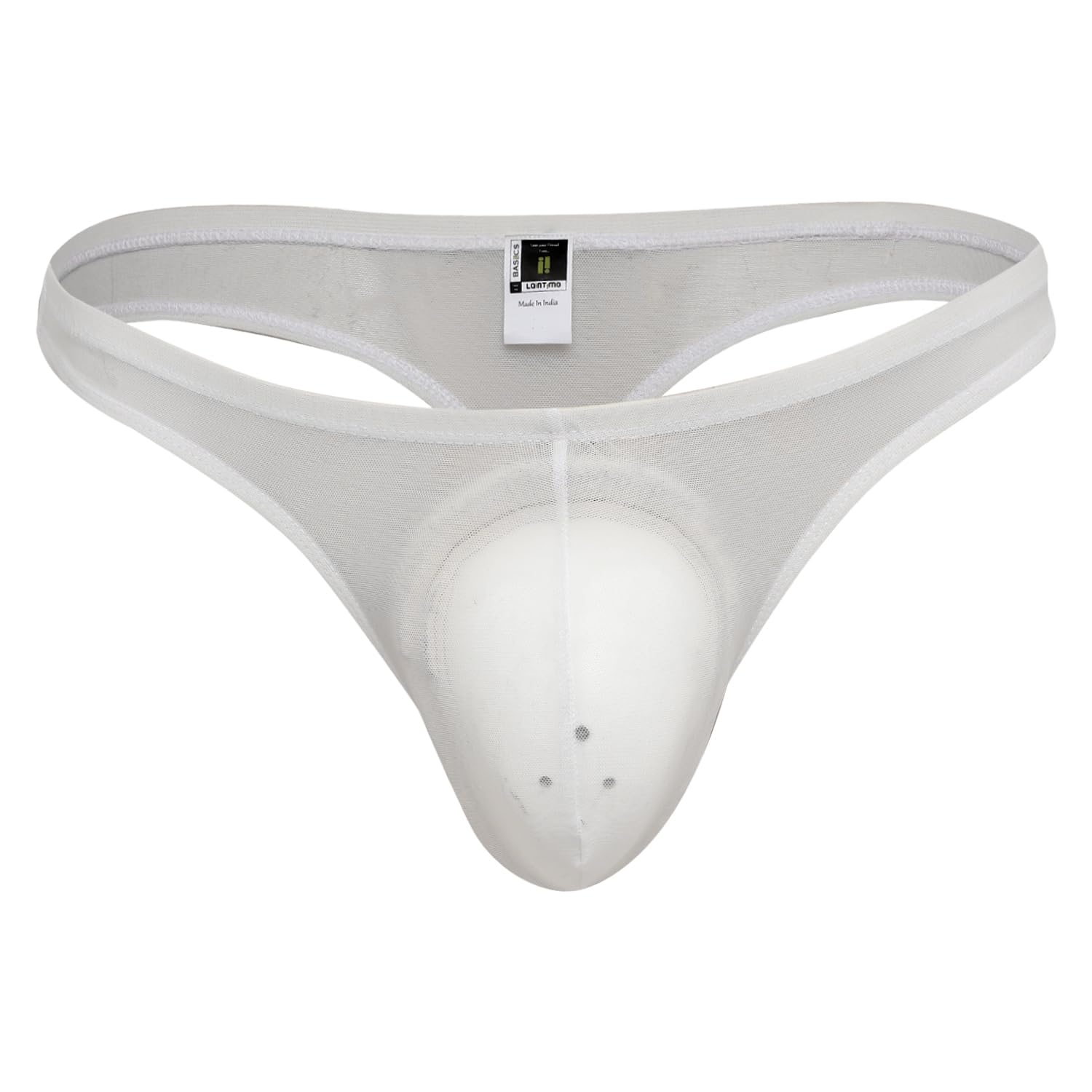 la intimo Men's Fine Mesh Comfy Thong White-picture-15