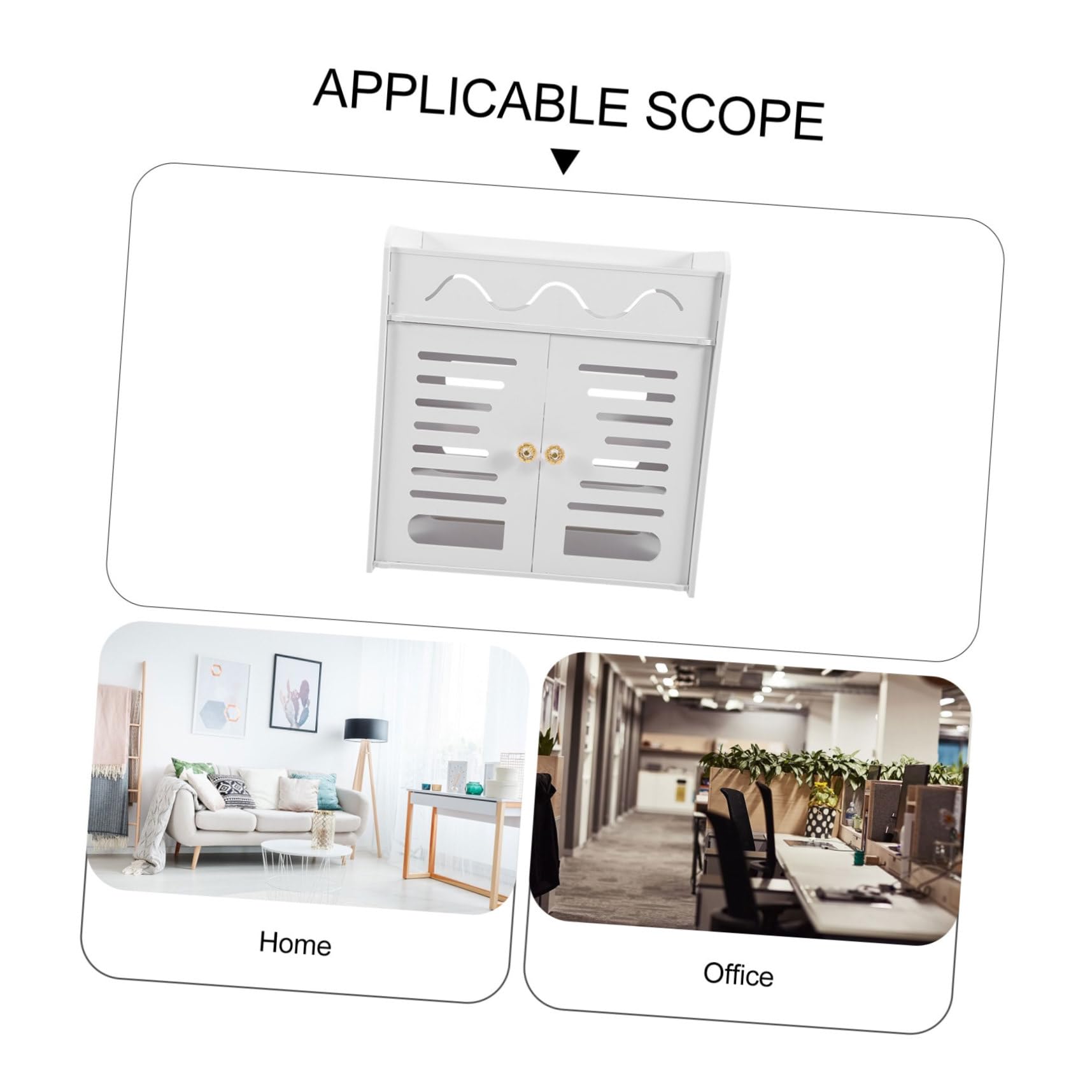 Holibanna scatola di immagazzinaggio del router Forniture per la casa scatole di immagazzinaggio con coperchi deposito cavi Organizzatore del cavo della scrivania porta cavo pvc bianca
