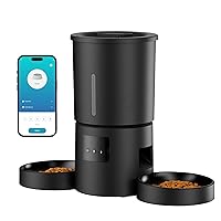 Distributore Automatico Cibo Gatti 2 Ciotole: 5L Distributore Automatico Cibo Cane