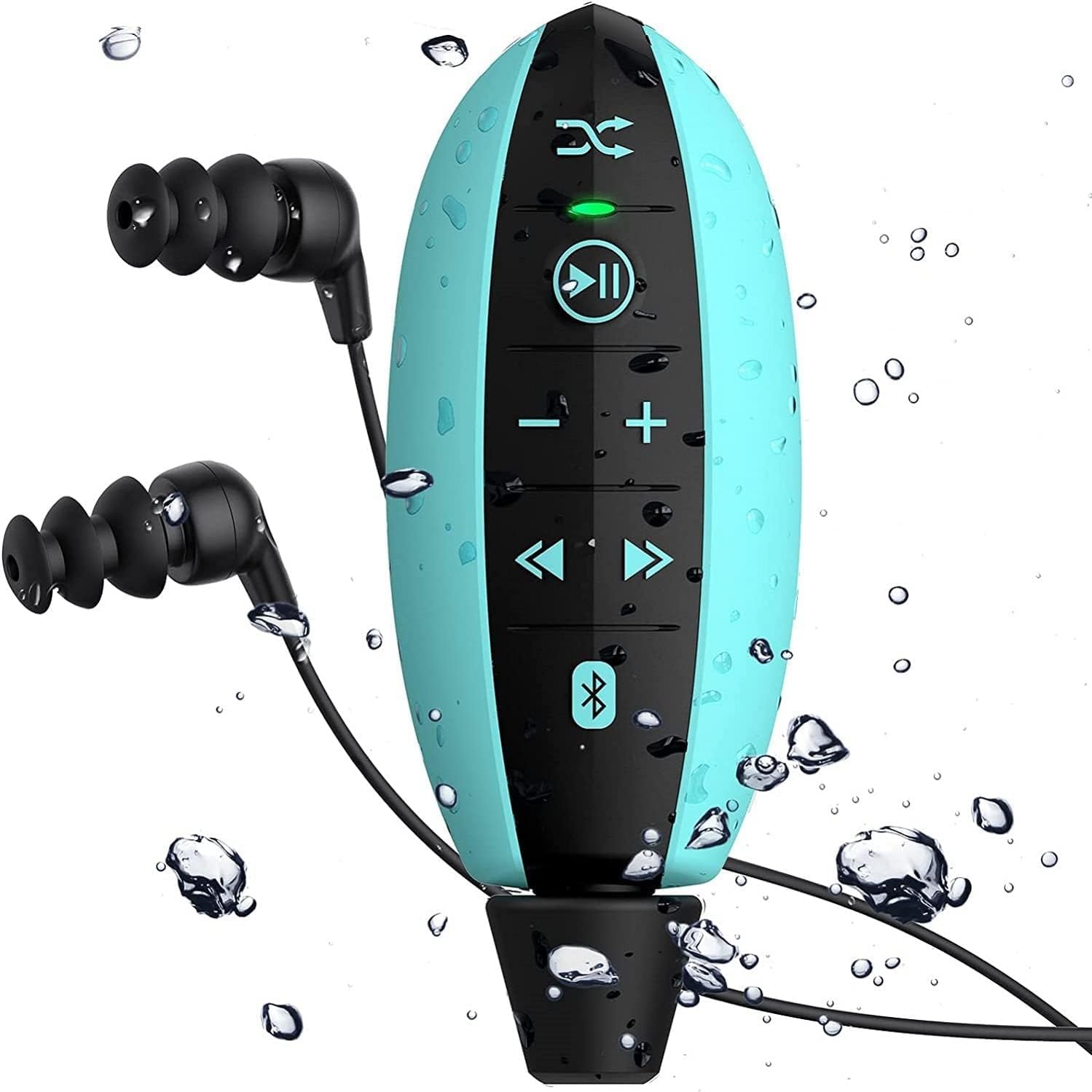 AGPTEK IPX8 Wasserdichter BluetoothMP3Player mit Clip, 8GBMP3
