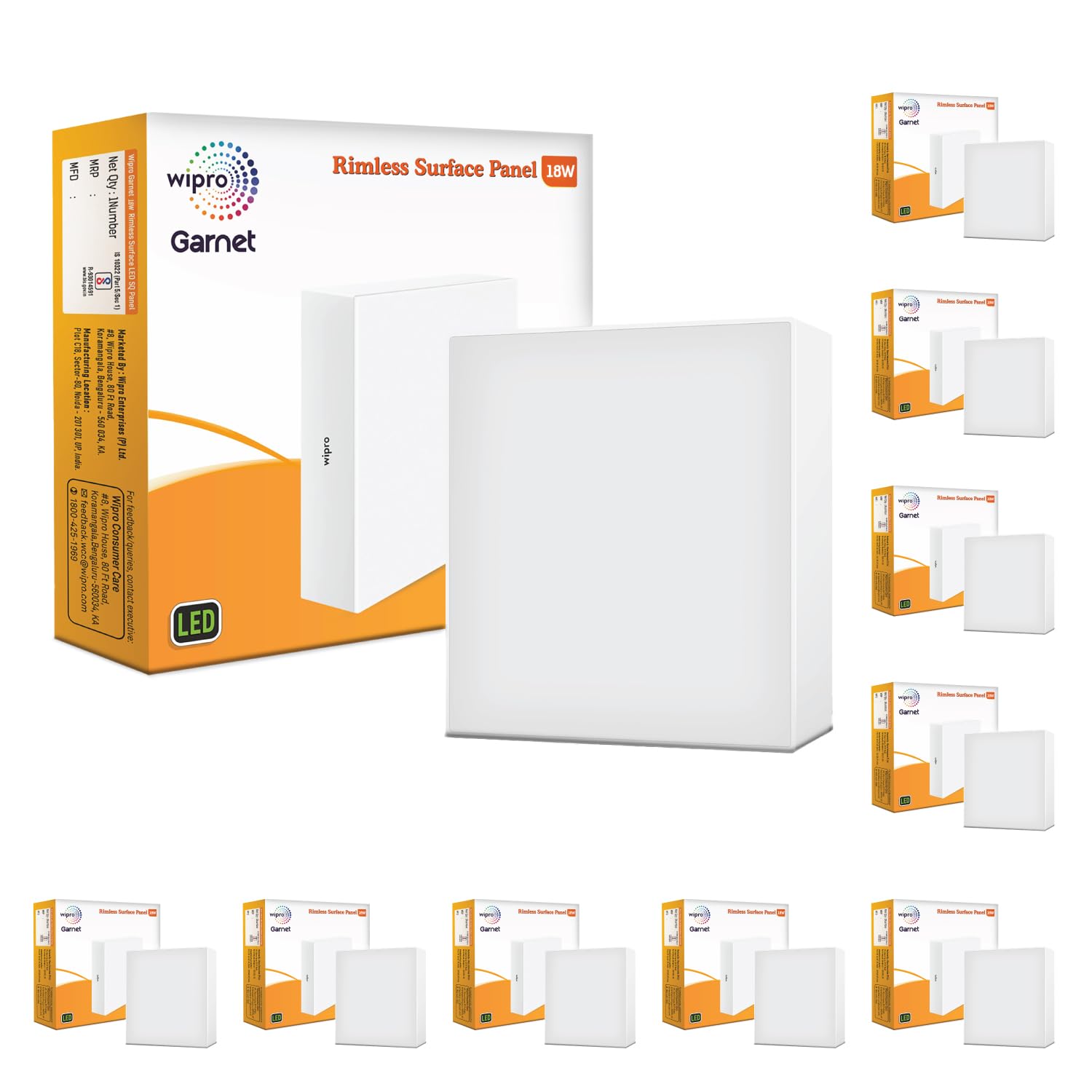 Wipro Garnet Rimless LED Panels - Neutral White -9