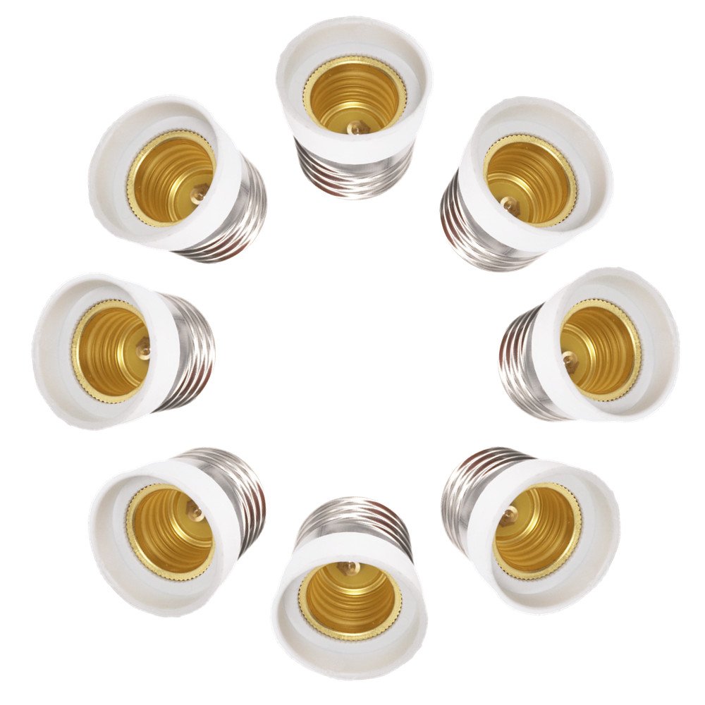 DZYDZR - 8 Pack E27 to E17 Bulb Holder Converter Adapter - E26 Light Socket to E17 Bulb Base - Fits LED/CFL Bulbs, Heat Resistant, Anti-scald, No Fire Hazard-image-31