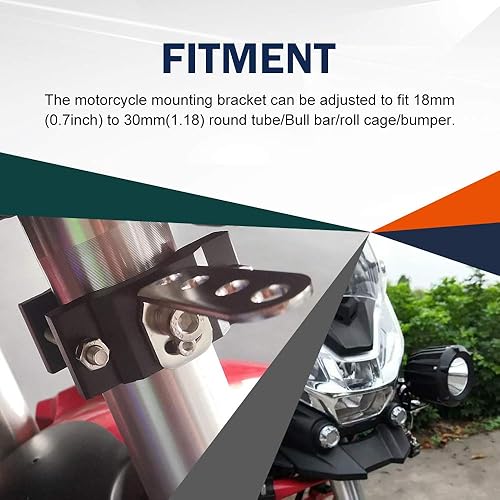 Miniatura 4 de Motorcycle 1.2 Inch Mount Brackets Bicycle Car Bull Bar Holder Clamp Samman Off Road Tube Clamps Mounting Brackets for LED Light bar Work Lights