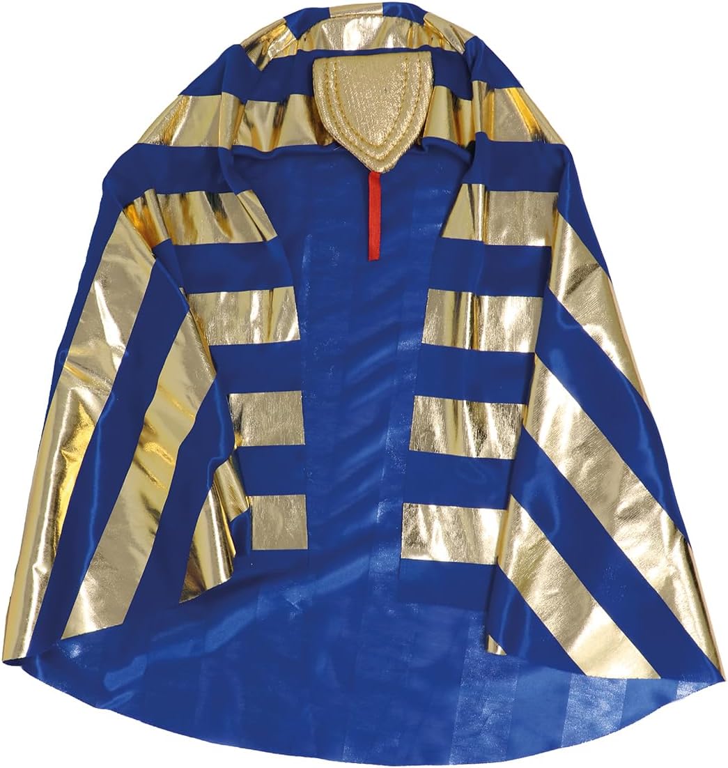 FIESTAS GUIRCA Egyptian Sovereign Pharaoh Headdress in Gold and Blue