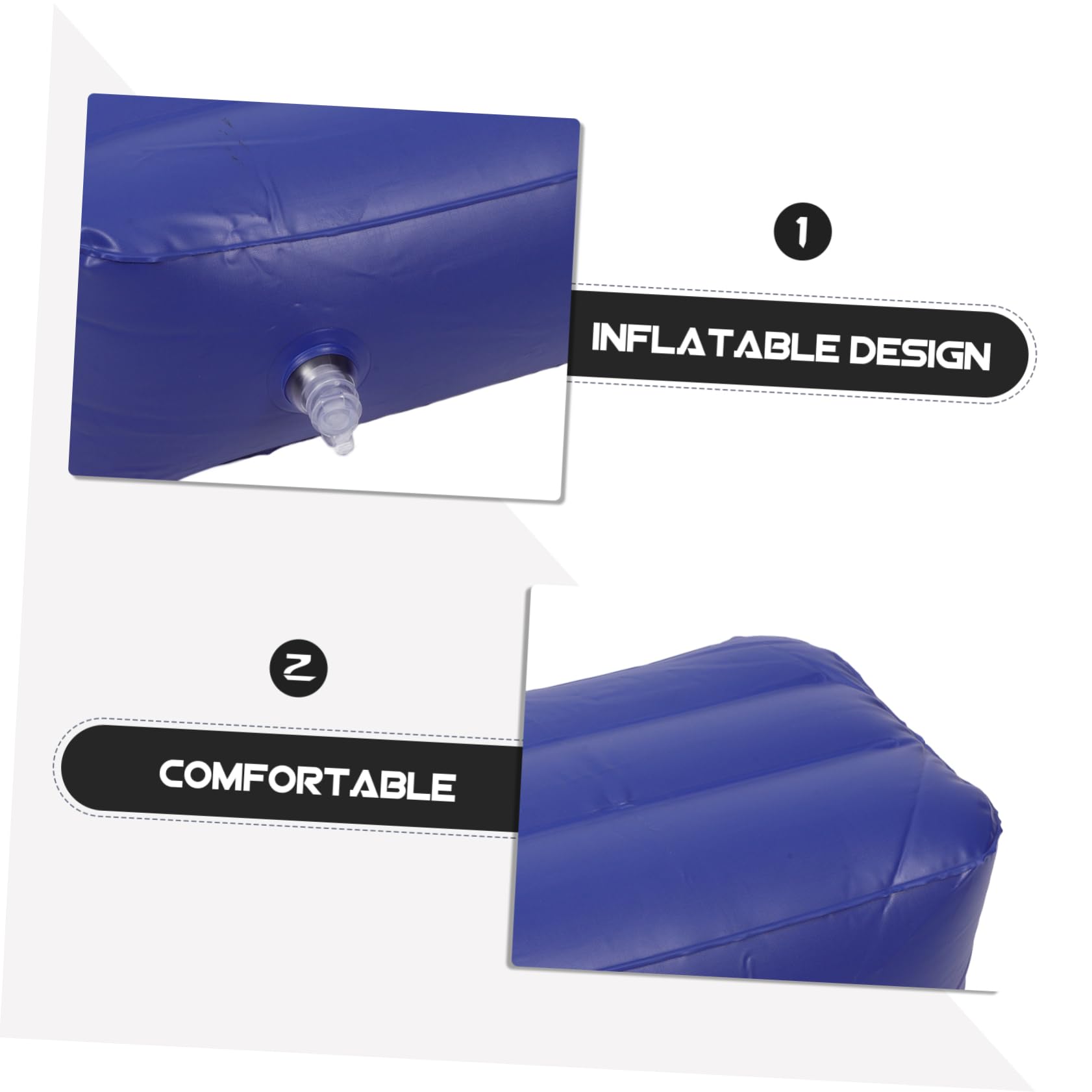 WOONEKY Cuscino Gonfiabile per Esterni in Pvc Design Ergonomico Antiscivolo per Amanti degli Sport Acquatici e Attività di Drifting e Water Sports