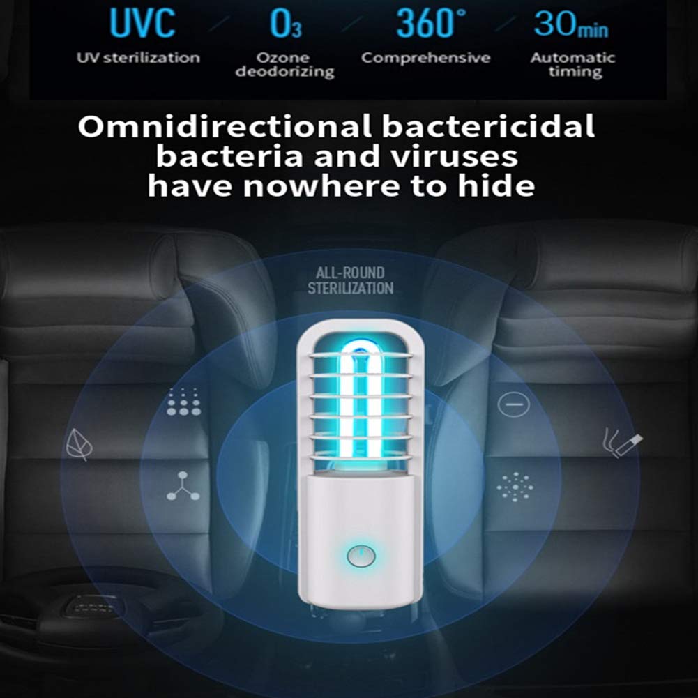 Lámpara UV, UVC ozono esterilizador luz ultravioleta de cuarzo de iluminación LED inicio Mejora de Cuidados en el hogar Iluminación de interior,Negro