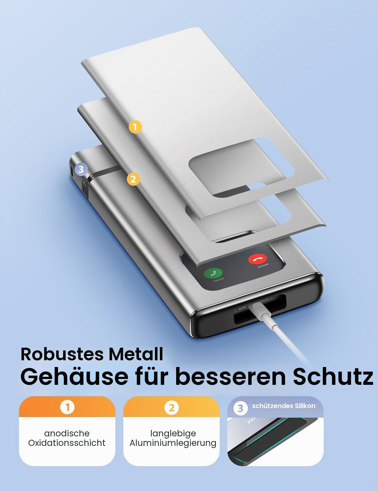 Vaydeer Metall Handy Schließfach Mit Timer – Abschließbare Smartphone Aufbewahrungsbox & Handysafe, Tragbar Für Kinder, Schüler, Familien & Lehrer, Sichere Box Fördert Fokus & Konzentration