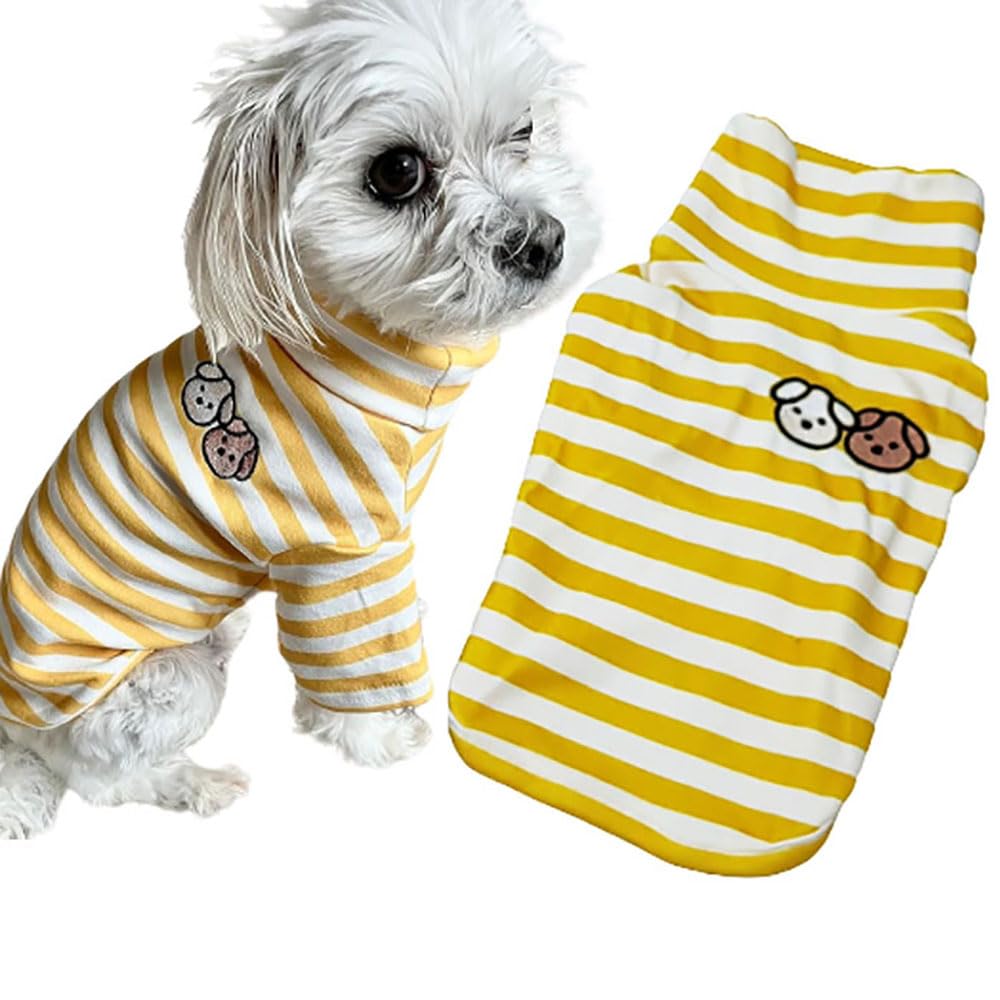T-shirt en coton pour chien élastique et respirant à col roulé