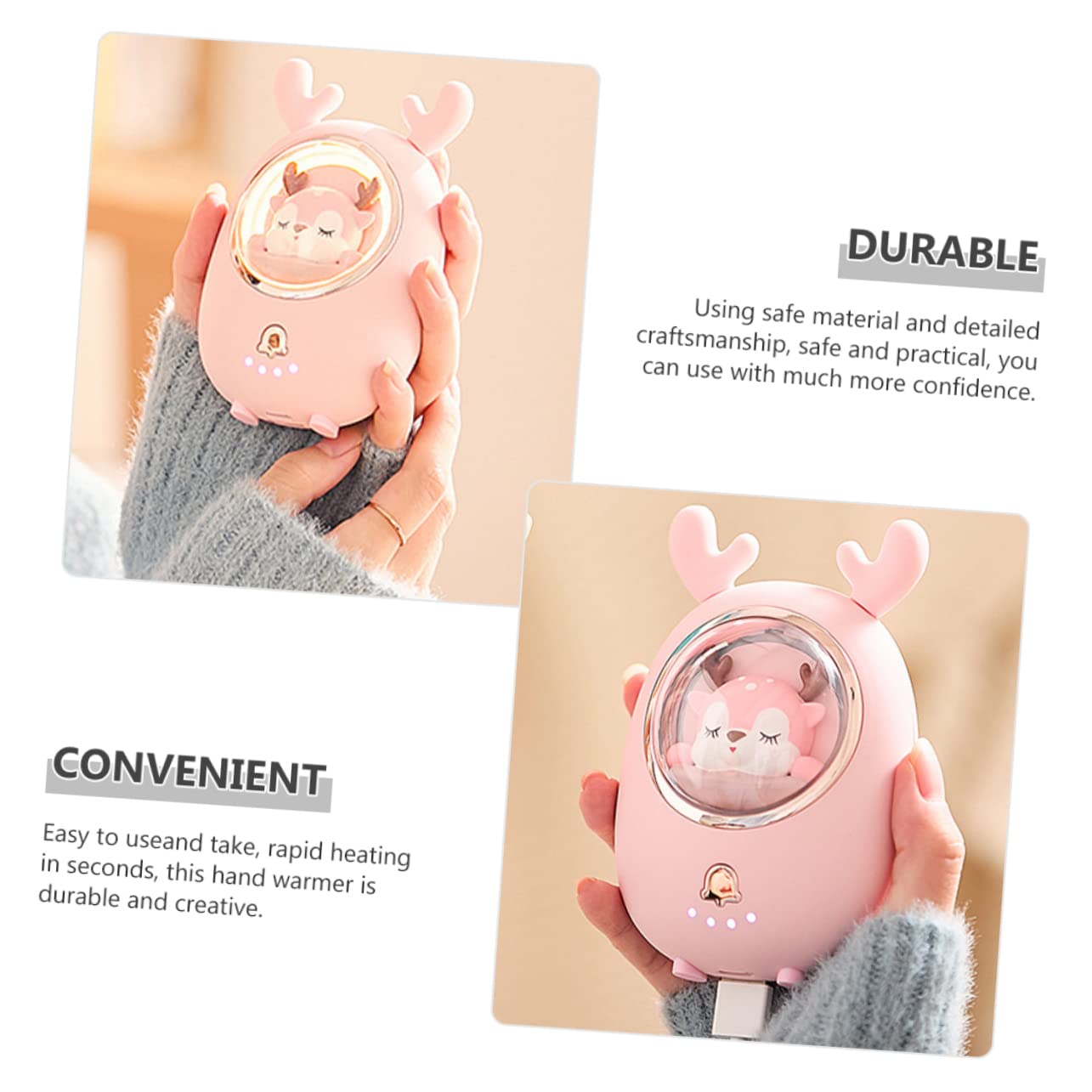 BESPORTBLE bambino caldo scaldamani riutilizzabile scaldamani portatili scaldamani ricaricabili scaldamani usb batterie ricaricabili scaldino portatile mini scaldino addominali