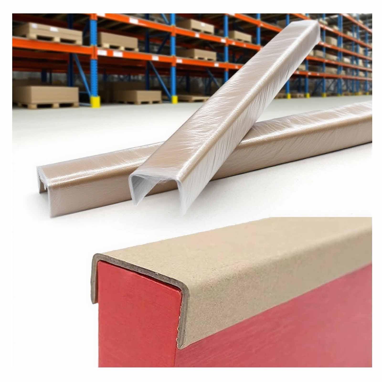 Lot de 100 protections de bords en carton très résistantes - Bandes de protection des bords renforcées pour l'expédition et le déménagement - Coins en carton durables - Protège les bords des