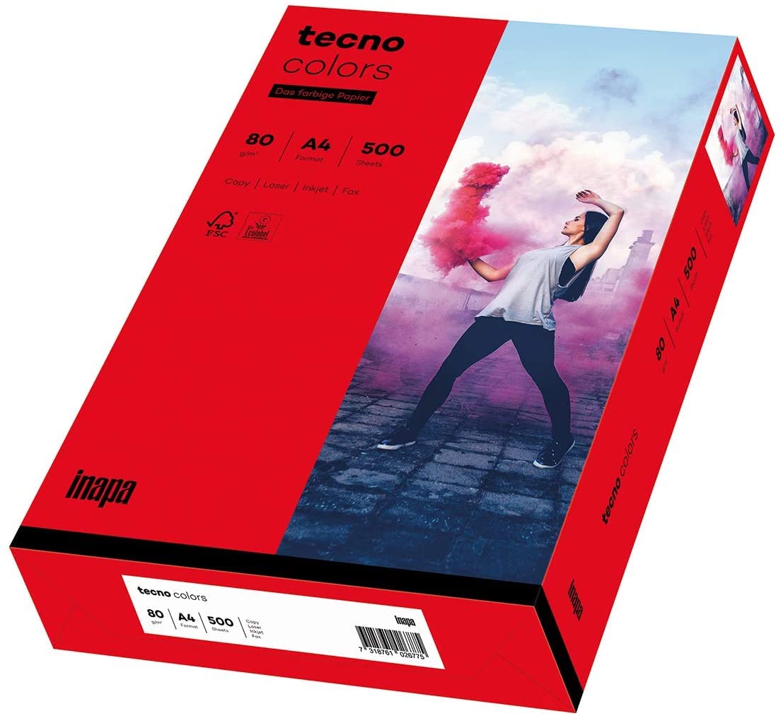 Papier A4 rouge Tecno Colors pour affichage de securite en entreprise - 7