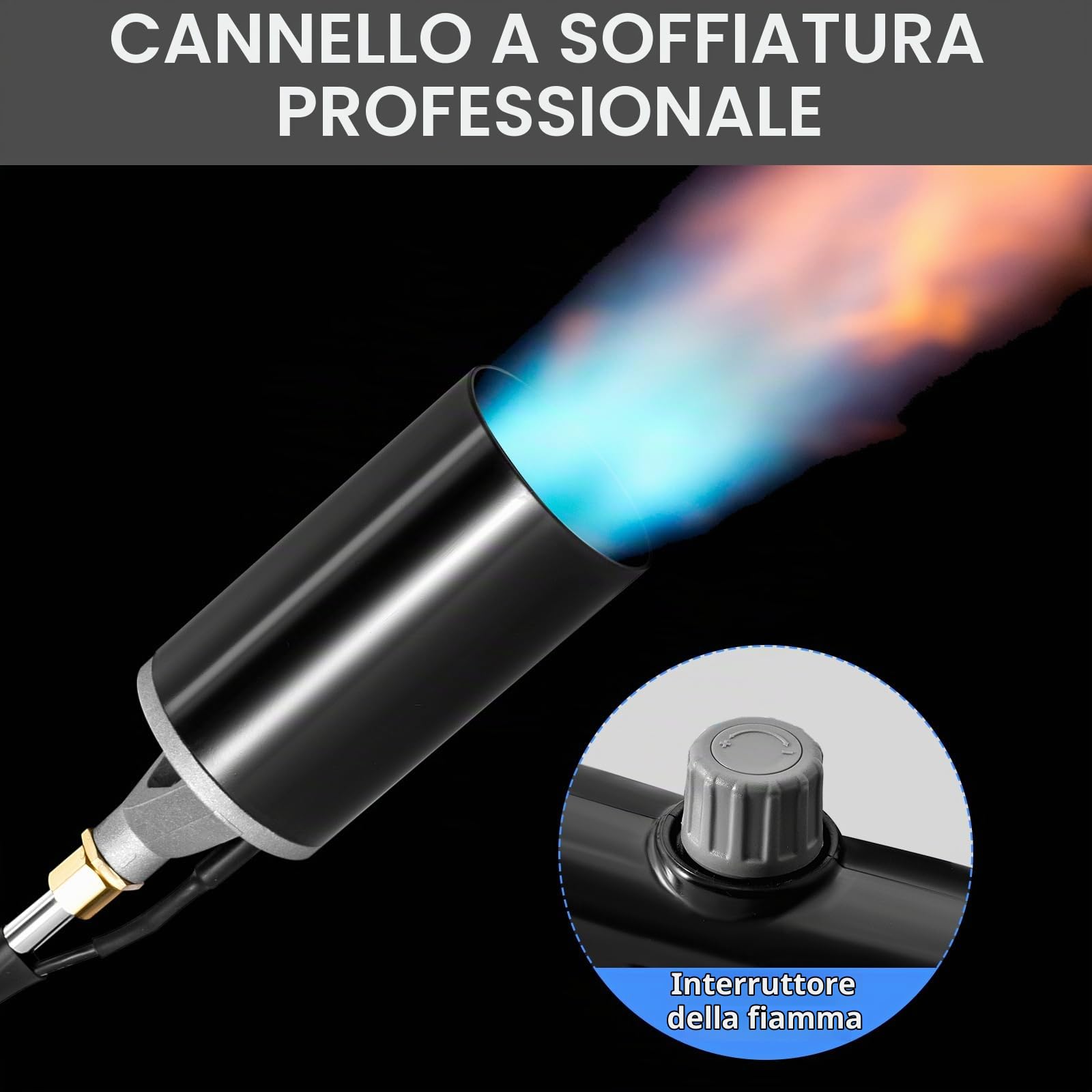 Torcia propano bruciatore erbaccia, 1.200.000 BTU ad alta uscita erbacce torcia lanciafiamme, bolla torcia con controllo fiamma e 30 "braccio lungo staccabile per giardino legno ghiaccio neve