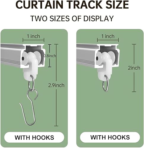 Miniatura 2 de Rieles de cortina para montar en la pared en el techo, rieles resistentes para división de habitación, riel de cortina para sala de estar,