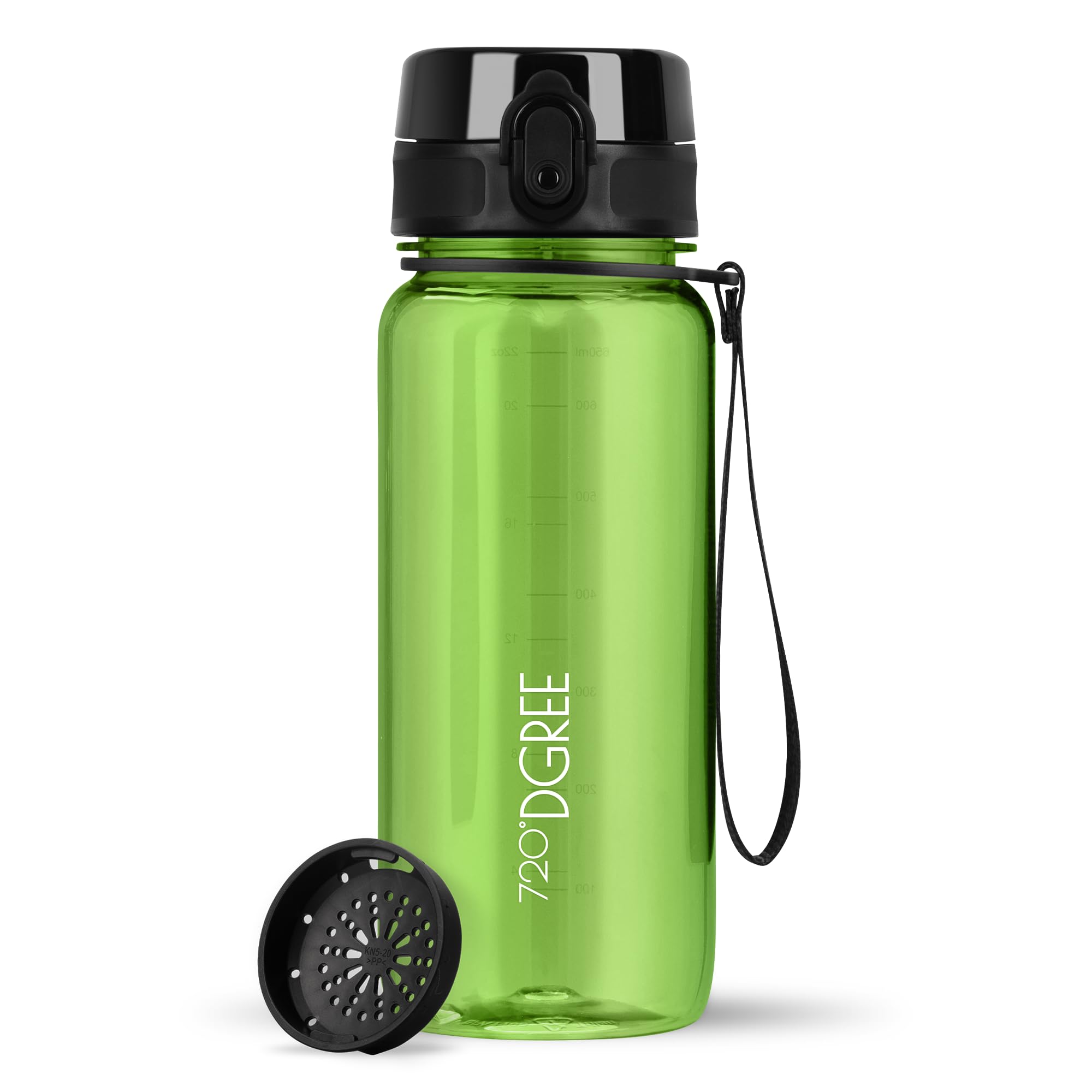 720°DGREE Botella Agua 1 Litro “uberBottle“ - Tamiz-Fruta, softTouch - Sin BPA, Prueba de Fugas, Reutilizable - Cantimplora, Water Bottle ideal para Deporte, Fitness, Gimnasio, Senderismo, Ciclismo — view 75
