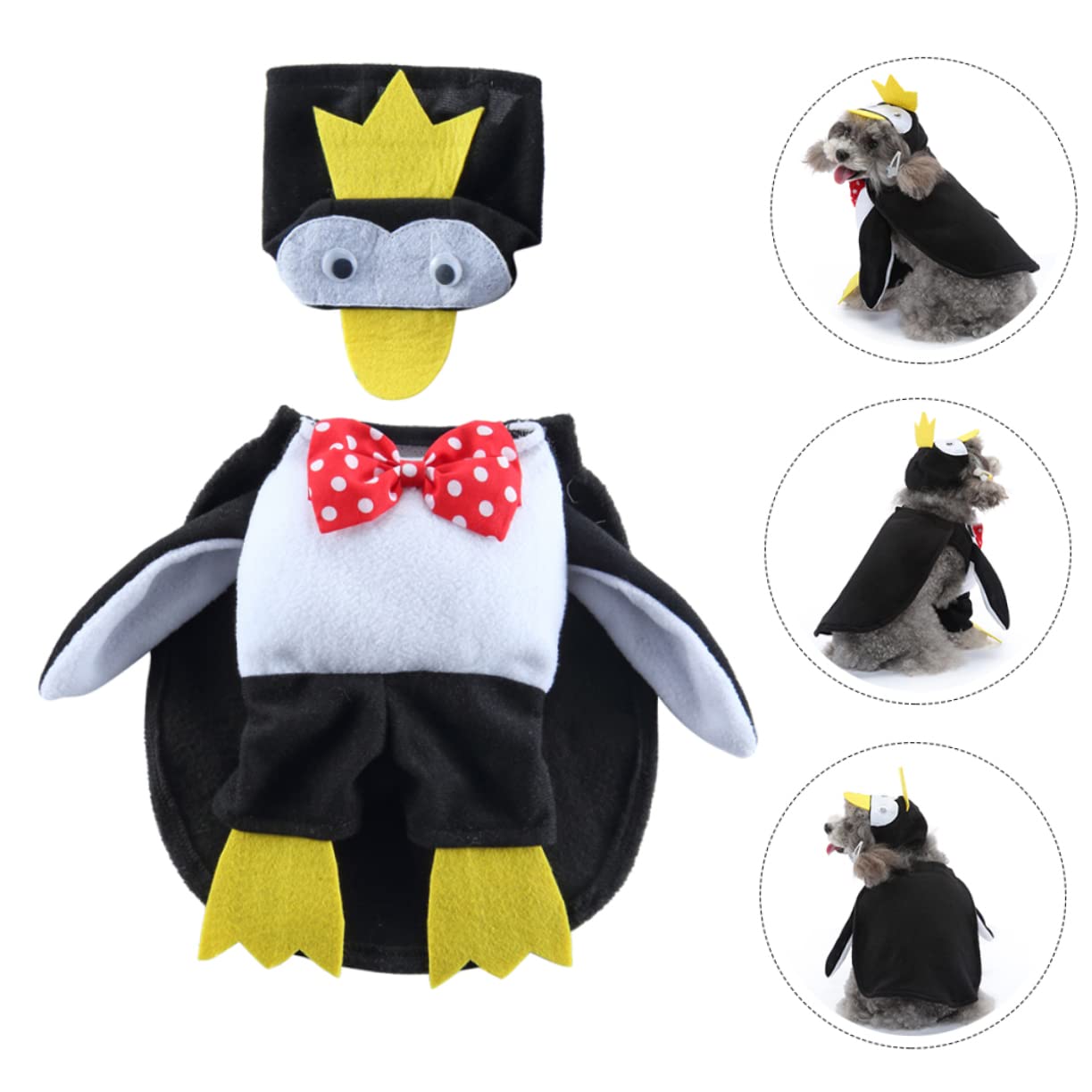 3 Set Pet Trasformazione Costume Cappotti Dreses Costume Di Babbo Natale Cucciolo Gattino Outwear Abbigliamento Vestiti Del Cane Principe Cane Cappello Del Cane Adorabile BESPORTBLE