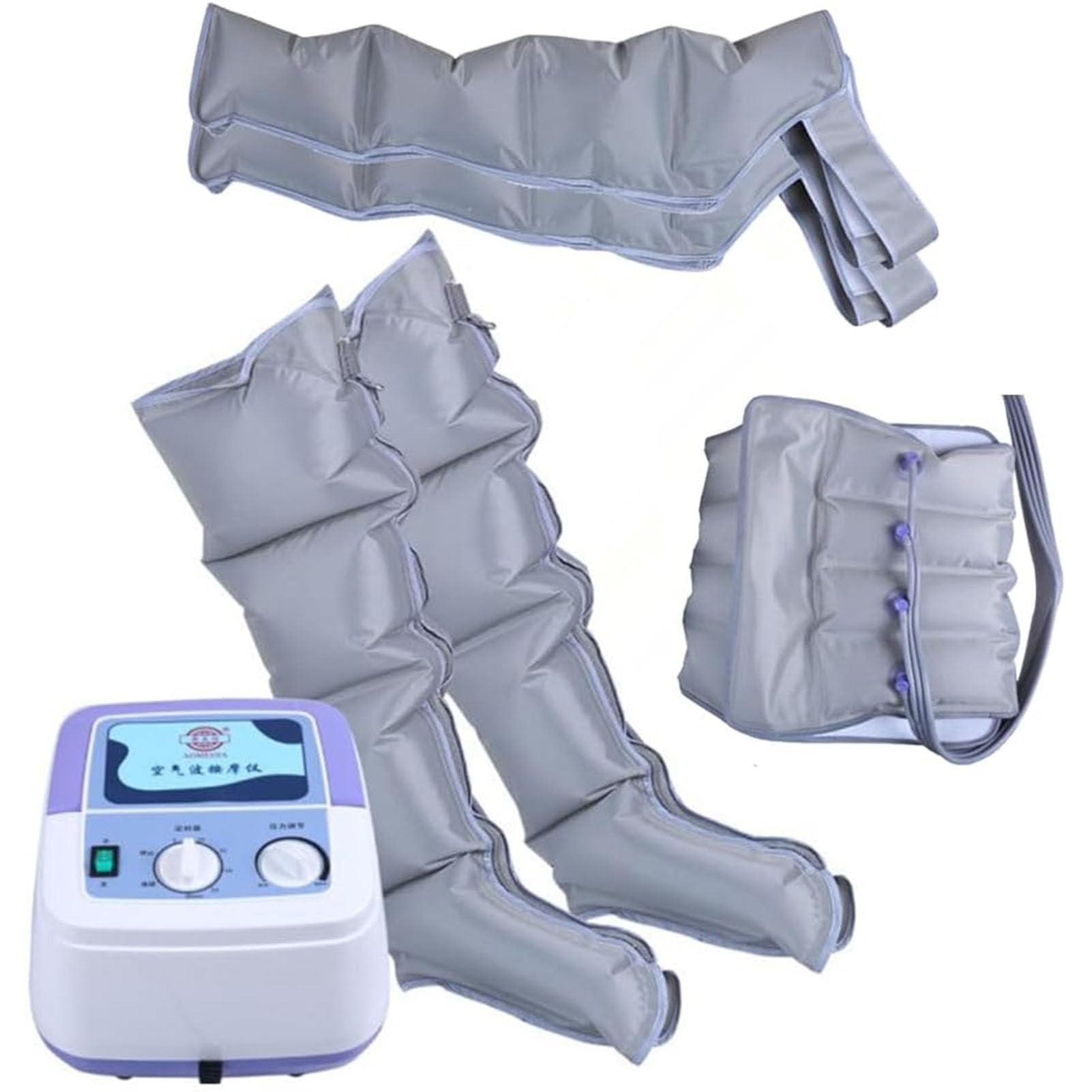 4-Hohlraum Lymphdrainage-Massagegerät für den ganzen Körper, Luftkompressionsmassagegerät für Beine und Füße, Schmerzlinderung für Taille, Beine und Arme, mit Wadenmassagefunktion und Timerfunktion
