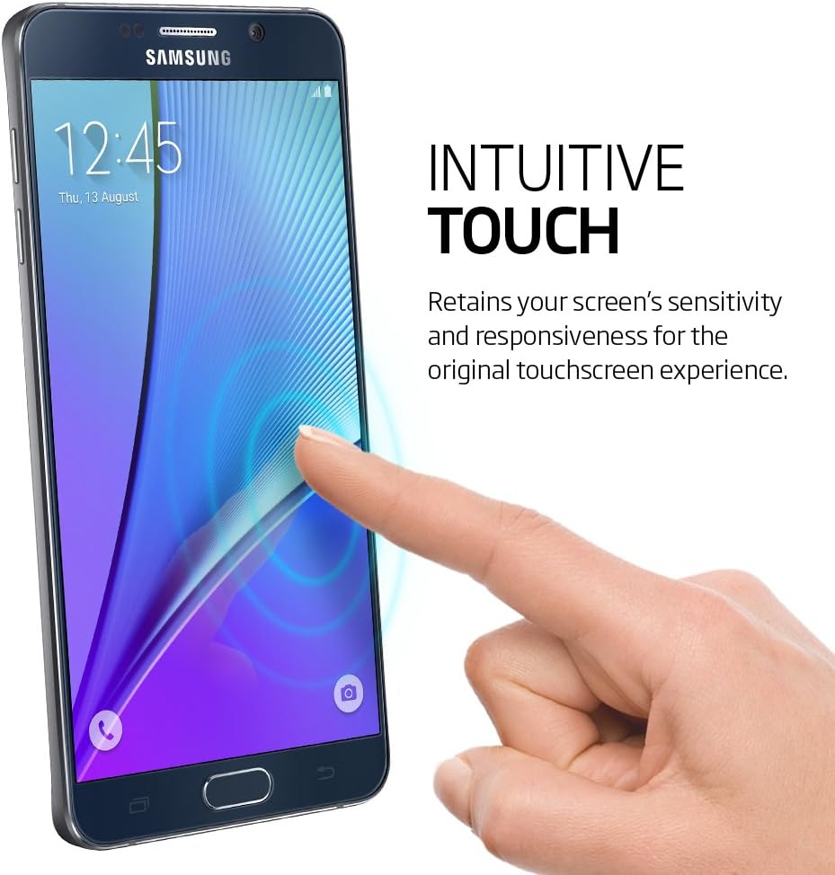 Spigen Crystal Clear Galaxy Note 5 Screen Protector with Crystal Film 3 Pack for Galaxy Note 5