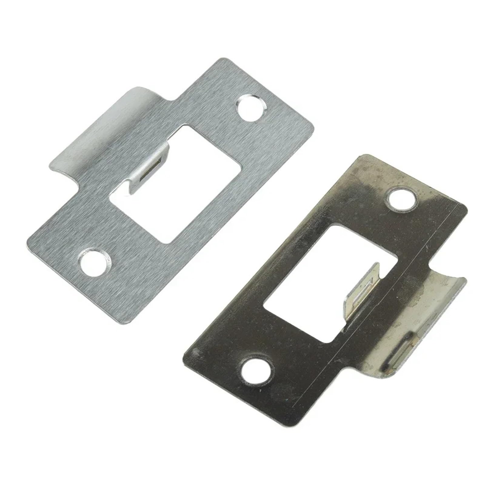 Loquet tubulaire Standard de protection porte, plaque gâche remplacement nickelée, accessoires verrouillage salle bains 10 pièces Pour Les Portes En Bois,Les Portes Intérieures