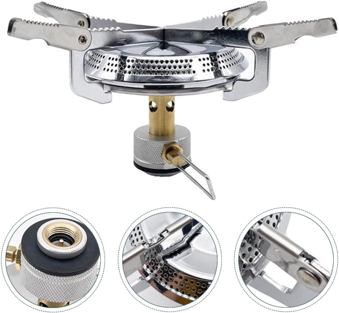 Portable Camping Stove Burner Metal Outdoor Cooking Stove High Power Lightweight for Hiking and Picnic Use