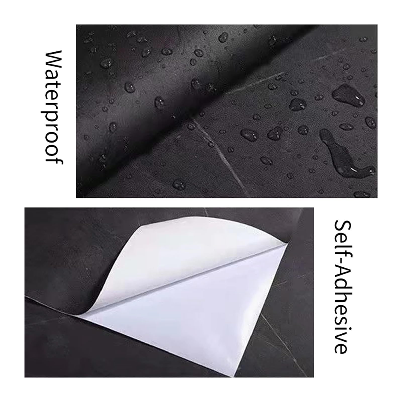 Verdickte mattschwarze PVC-Marmor-Selbstklebende Tapeten-Wandaufkleber in der Rolle for die Küche, ölbeständig, Desktop-Möbelfolie, Heimdekoration(60x200 cm)