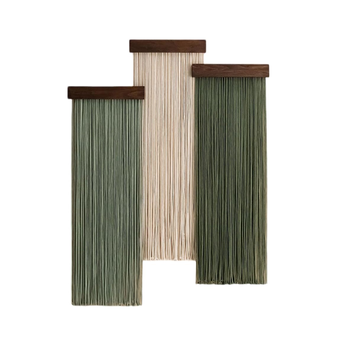 Wondramble White, Green Macrame Wall Hanging, Boho Macrame Tapestry, Living Room, Bedroom, Office, Wall Decoration (3)
