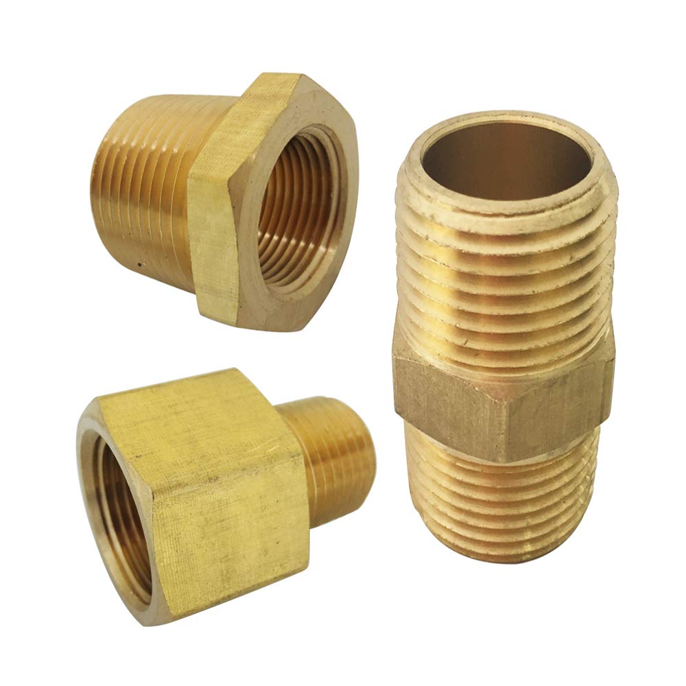 Buy Brass Pipe Fitting Assortment Kit, 3/4" NPT Female x 1/2" NPT Male