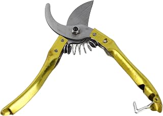 Ergonomic Garden Pruning Shears for Hedge Trimming, 1 Pack | Manganese Steel Blade, Safety Lock, Spring Action, Hand Fatigue Reduction, Heavy Duty Cuts