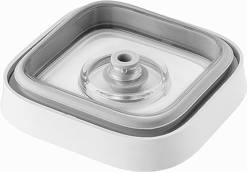 ZWILLING Fresh & Save Cube Box 2S, Stapelbare Vorratsdose, Luftdicht, Vakuumierbare Aufbewahrungsdose, Spülmaschinengeeignet, Transparent