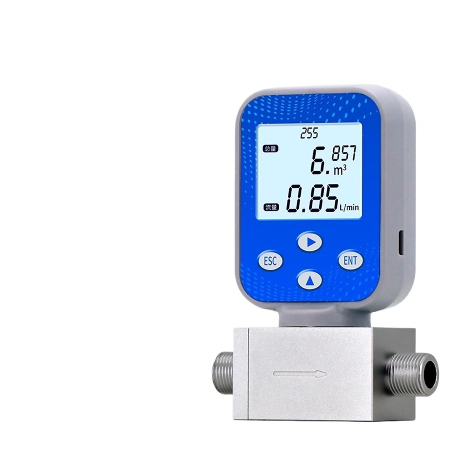 LEOTNNDQ 4-20mA Pulse Output Micro Thermal Gas Mass Flowmeter(DN10)