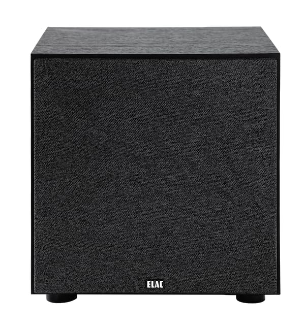 ELAC Subwoofer Debut 3.0 DS103: ideale per riprodurre la musica da un impianto stereo come parte di un sistema surround 5.1, suono leggendario, design elegante, nero