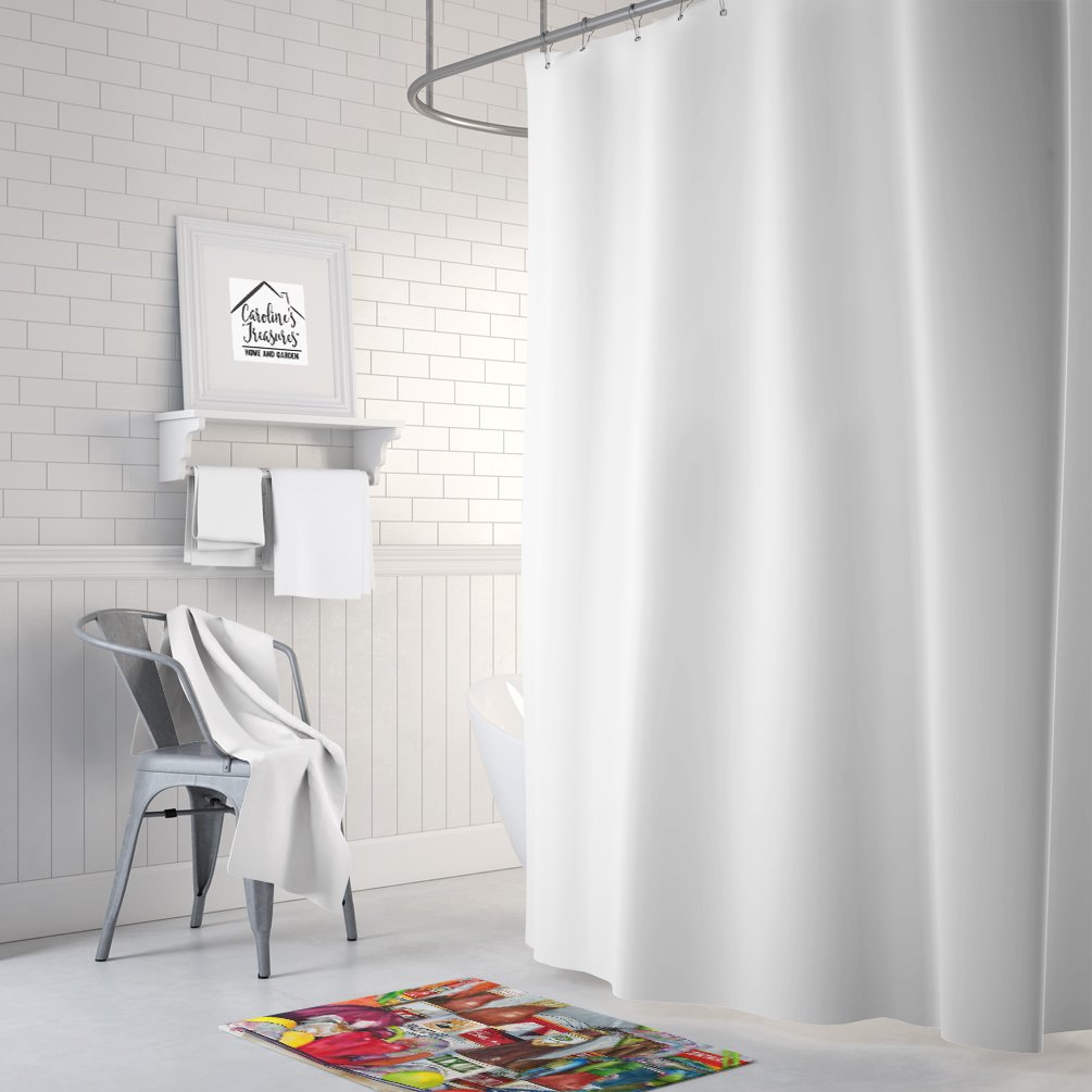 Caroline's Treasures 1017RUG New Orleans Beers and Spices Machine Washable Memory Foam Mat, Bathroom Rug, Non-Slip Bath Mat, Durable Thick Washable Rugs for Kitchen, Bathroom Quick Dry, Decorative Art