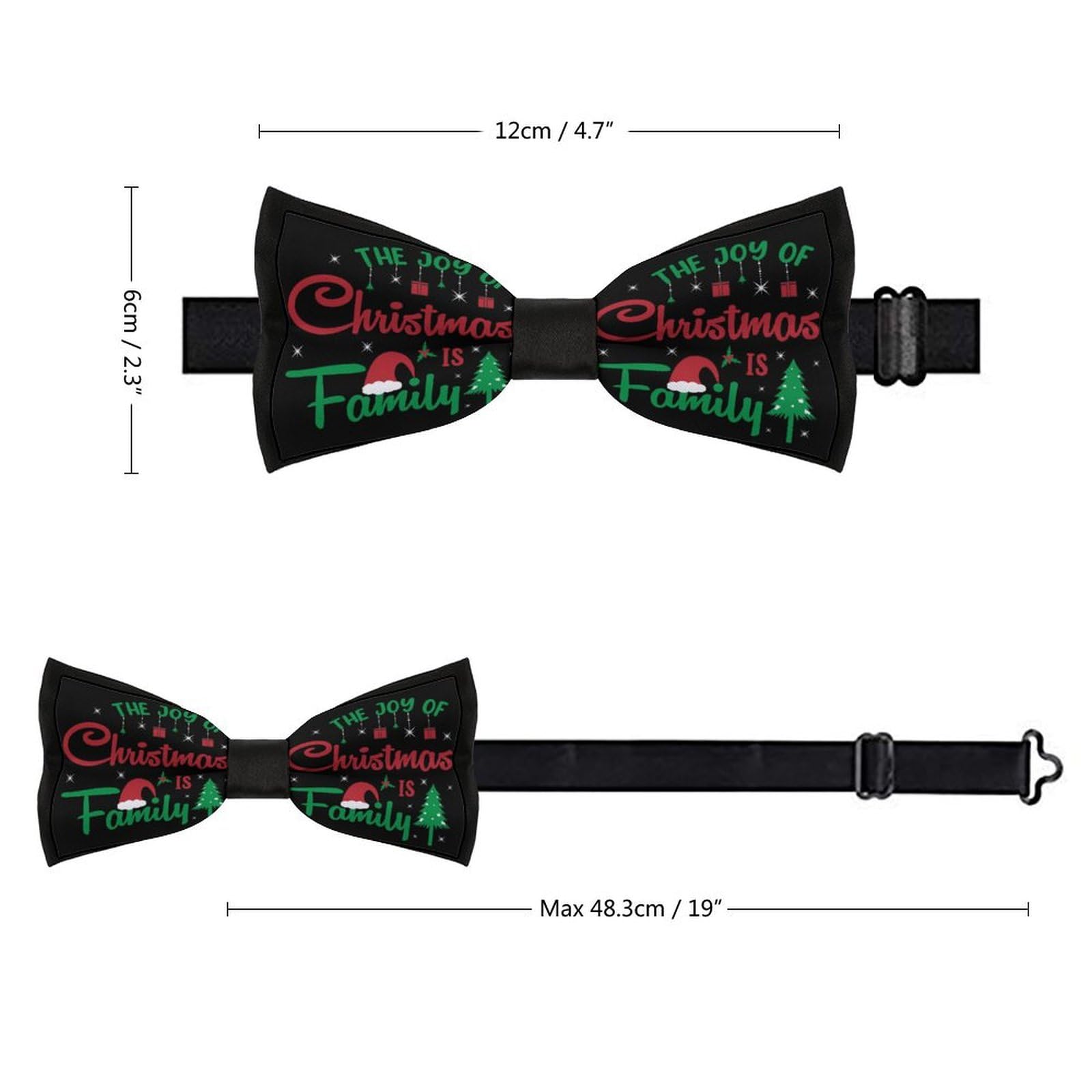 GoasNei Jesus Is The Reason For The Christmas Season Bow Tie for Men Adjustable Necktie Funny Tie Neck Ties for Weddings Party