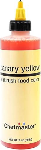 Chefmaster Aerógrafo en aerosol para alimentos, 9 onzas, amarillo canario